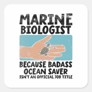Adesivo Quadrado Biologia Marinha