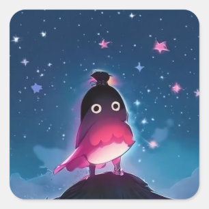 Adesivo Quadrado Bird Boy