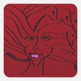 Adesivo Quadrado Bird Guardian Square Stickers