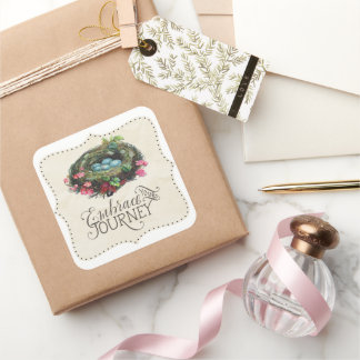 Adesivo Quadrado Bird Nest Sticker