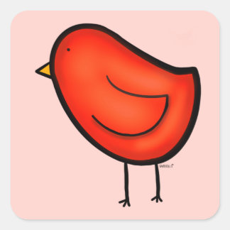 Adesivo Quadrado Bird Sticker