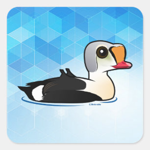 Adesivo Quadrado Birdorable King Eider