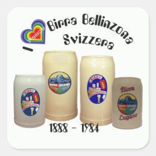 Adesivo Quadrado Birra Bellinzona, Bellinzona Aufkleber