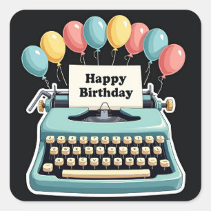 Adesivo Quadrado Birthday Bliss