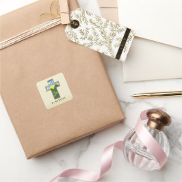 Adesivo Quadrado Birthday Cross Personalizado