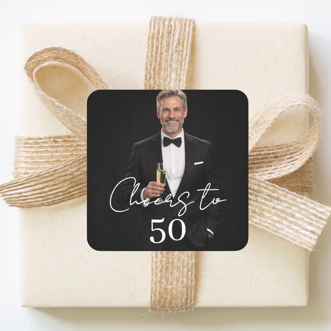 Adesivo Quadrado Birthday party photo cheers (Criador carregado)