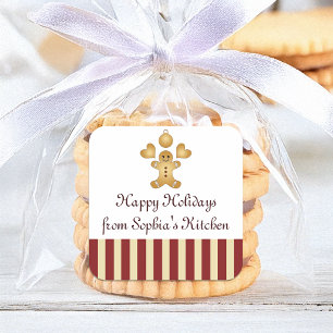 Adesivo Quadrado Biscoito de Natal Homemade Bonito Homememade de ge