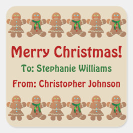 Adesivo Quadrado Biscoitos de pão-dançante