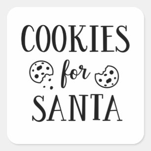 Adesivo Quadrado Biscoitos Para Papais noeis Presente De Natal
