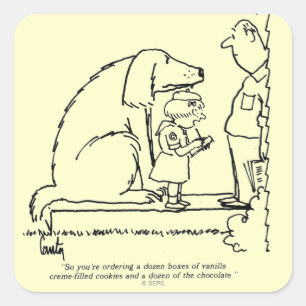 Adesivo Quadrado Biscoitos pedindo