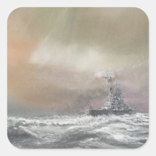 Adesivo Quadrado Bismarck sinaliza Prinz Eugen 0959hrs o 24 de maio
