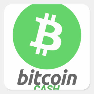 Adesivo Quadrado Bitcoin Cash - Cryptocurrency Alliance Super PAC