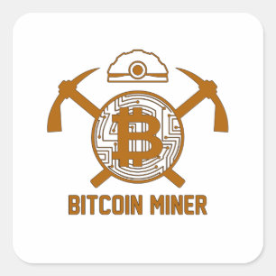 Adesivo Quadrado Bitmoney Miner