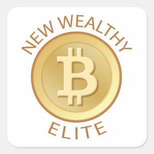 Adesivo Quadrado Bitmoney - Nova Elite rica