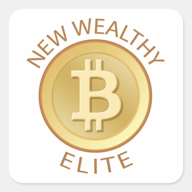 Adesivo Quadrado Bitmoney - Nova Elite rica (Frente)