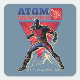 Adesivo Quadrado Black Adam Gráfico do Personagem Atom Smasher