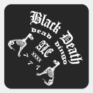 Adesivo Quadrado Black Death 777 - Morto Dingo Ale