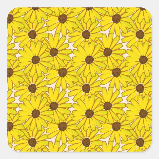 Adesivo Quadrado Black Eyed Susan (Frente)