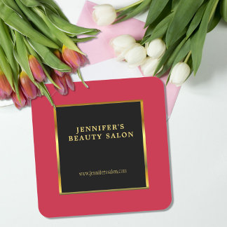 Adesivo Quadrado Black gold cardinal red promotional professional