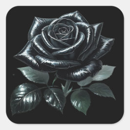 Adesivo Quadrado Black Gothic Rose