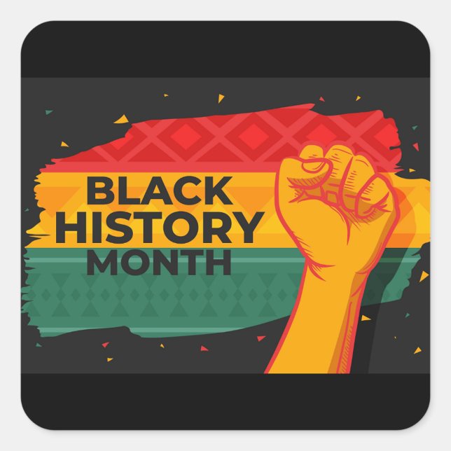 Adesivo Quadrado Black History Sticker (Criador carregado)