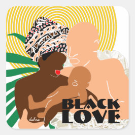 Adesivo Quadrado Black Love Brown Love Black Family