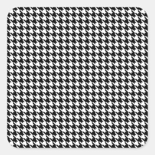 Adesivo Quadrado Black Modern Houndstooth em Emporiomoffa