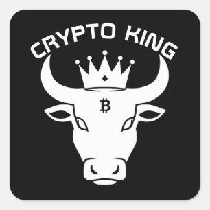Adesivo Quadrado Black Personalizado do Crypto King