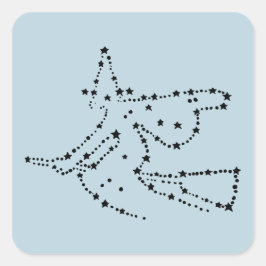 Adesivo Quadrado Black Starry Witeen Halloween
