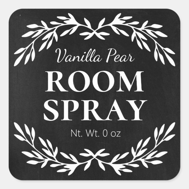 Adesivo Quadrado Black Vintage DIY Room Spray Labs (Frente)