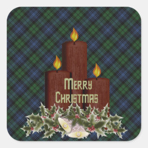 Adesivo Quadrado Black Watch Antigo Tartan Escocês