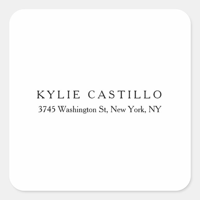 Adesivo Quadrado Black White Unique Classical Professional (Frente)