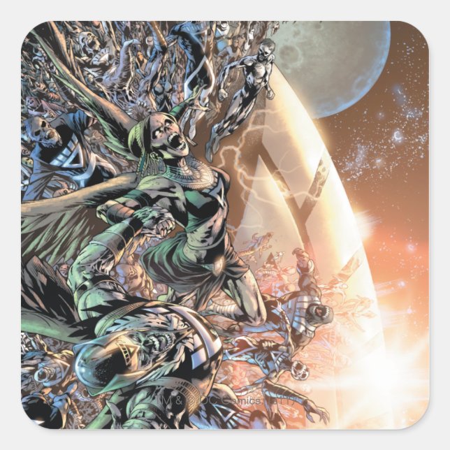 Adesivo Quadrado Blackest Night Group e Moon (Frente)