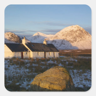 Adesivo Quadrado Blackrock Cottage, Glencoe, Highlands, Escócia 3