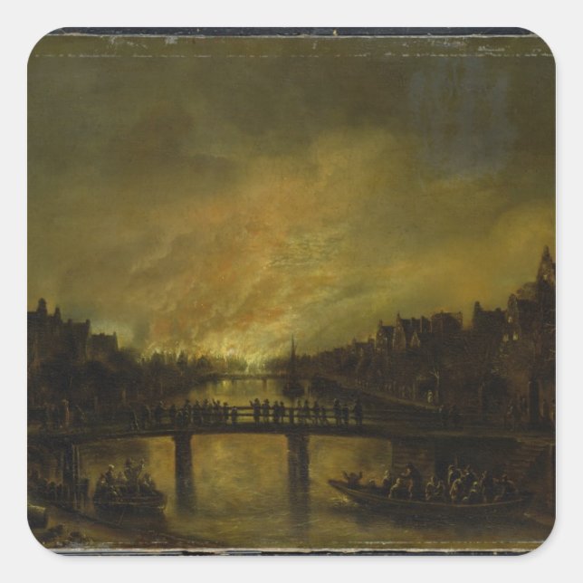 Adesivo Quadrado Blaze em Amsterdã (Frente)