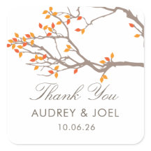 Blissful Branches Favor de Casamento Stickers