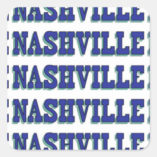 Adesivo Quadrado Bloco azul de Nashville