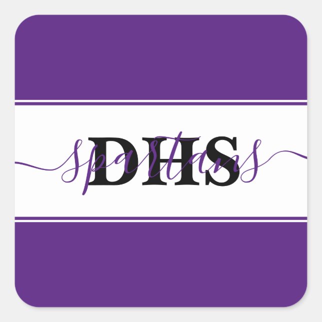 Adesivo Quadrado Bloco de cores de escola personalizado  (Frente)