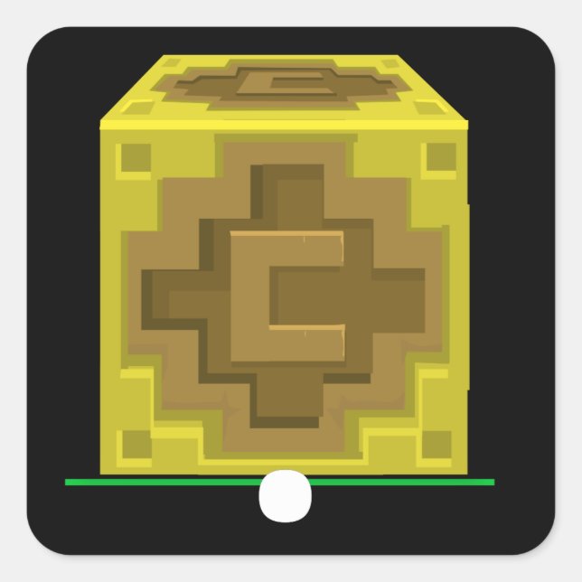 Adesivo Quadrado Bloco de moedas de groselha lateral para mobiliári (Frente)