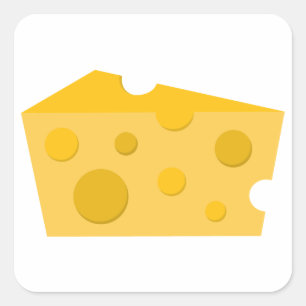 Adesivo Quadrado Bloco de queijo