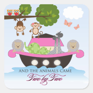 Adesivo Quadrado Blocos de Ark Noahs para Girls Square