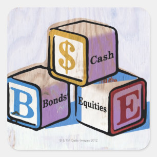 Adesivo Quadrado Blocos do brinquedo