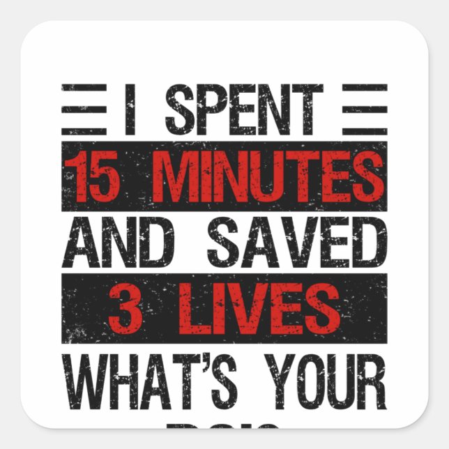 Adesivo Quadrado Blood Donation Blood Donation Service Blood (Frente)