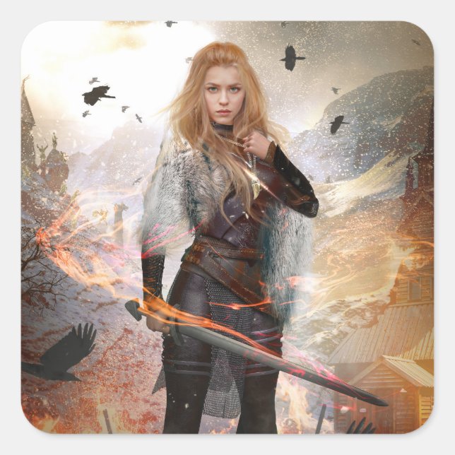 Adesivo Quadrado Bloodmark Epic Fantasy Art Sticker (Frente)