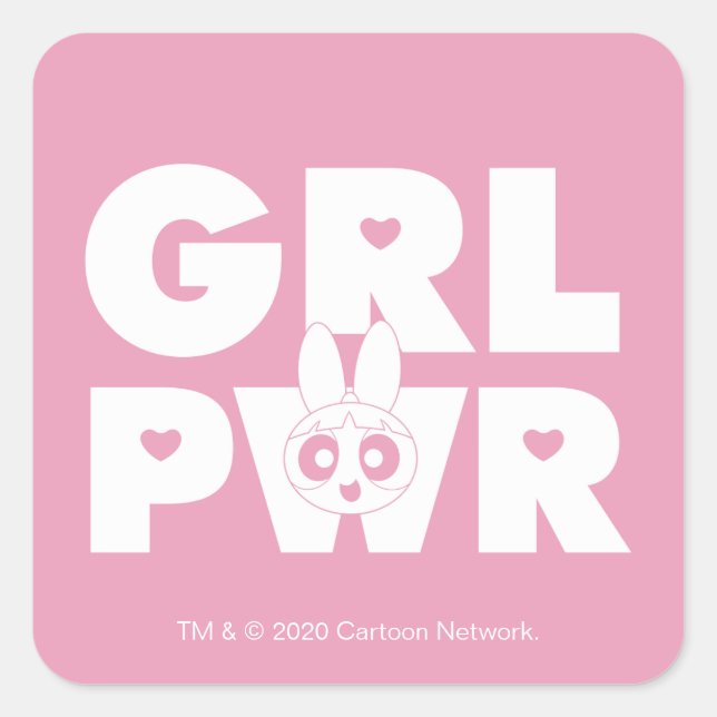 Adesivo Quadrado Blossom: Girl Power (Frente)
