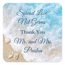 Blue Beach Waves Spread Love Hand Sanitizer