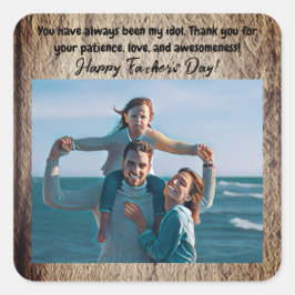 Adesivo Quadrado Blue best grandpa ever the times