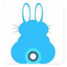 Blue Bunny Stickers