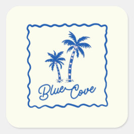 Adesivo Quadrado Blue Cove Sticker