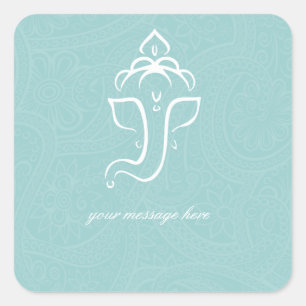 Adesivo Quadrado Blue Ganesha Stickers